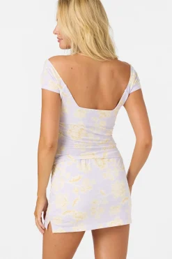 Alyssa Jacobean Floral Knit Short Skirt