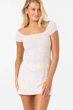 Alyssa Jacobean Floral Knit Short Skirt