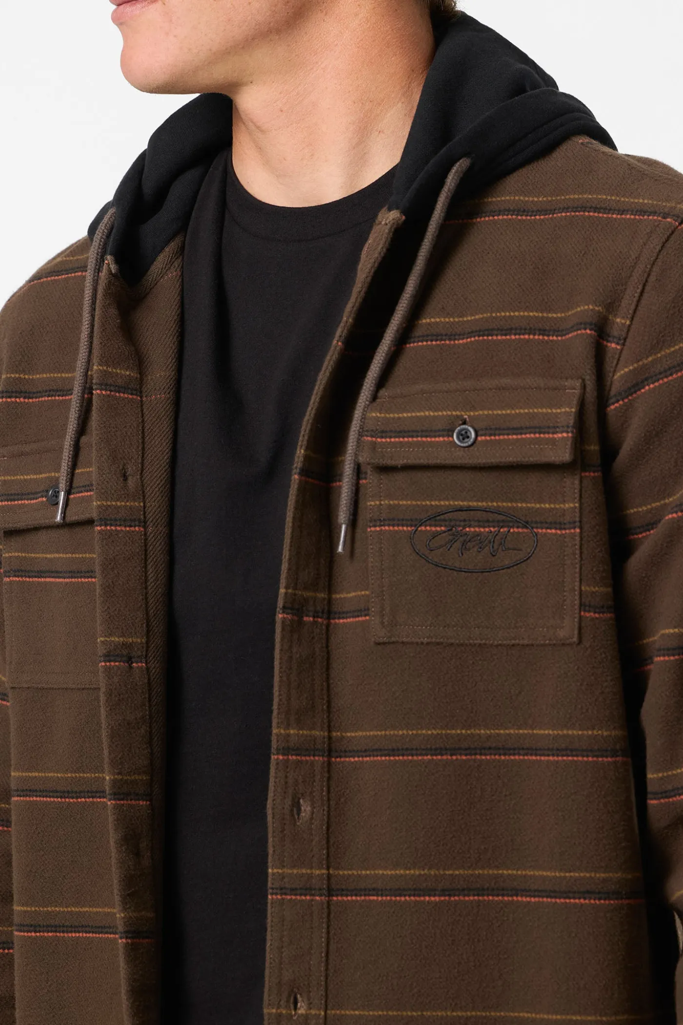 Archer Hooded Flannel Standard Fit Long Sleeve Shirt
