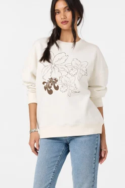 Ariah Hawaii Oversized Crew Neck Fleece