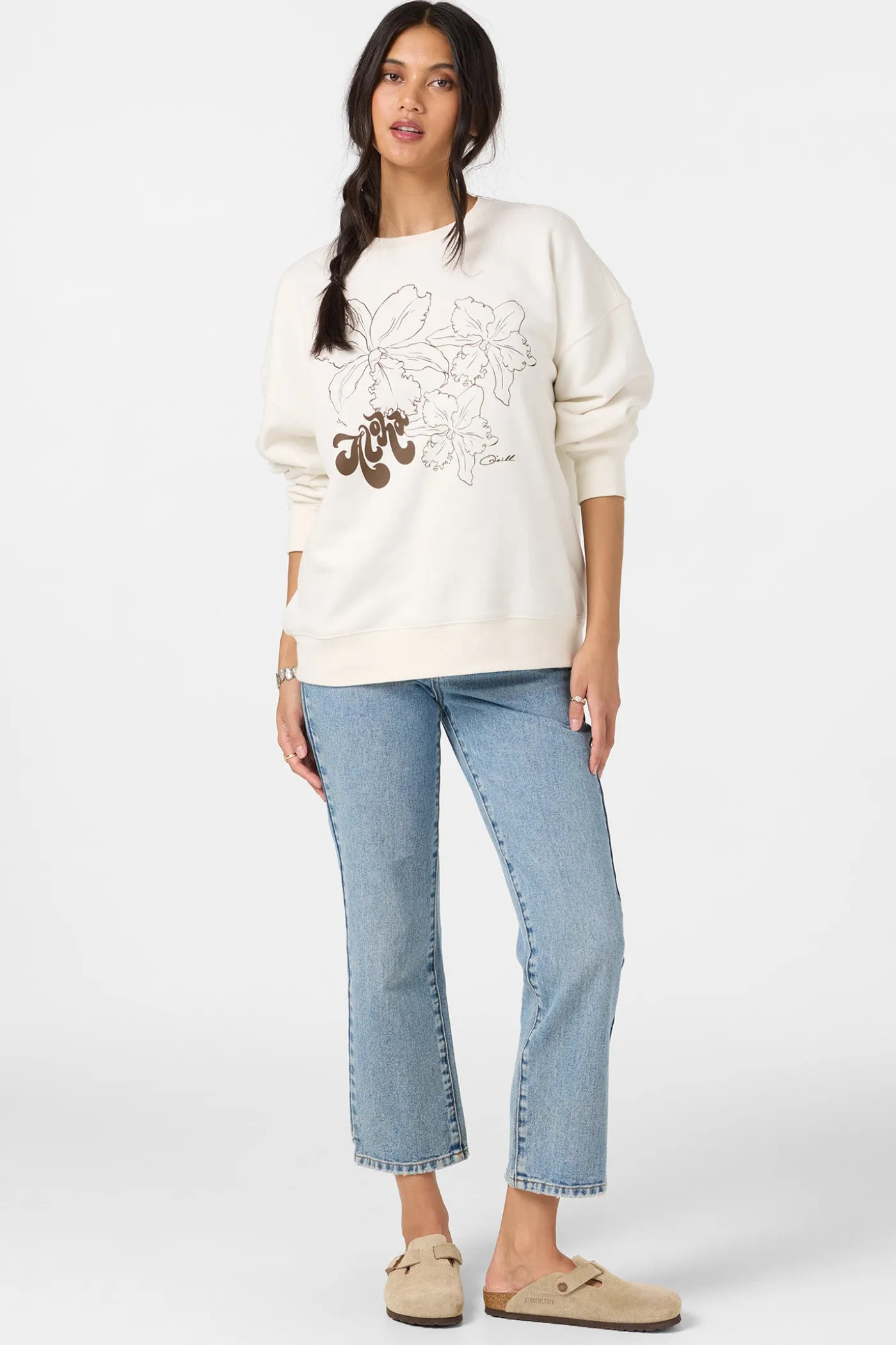 Ariah Hawaii Oversized Crew Neck Fleece