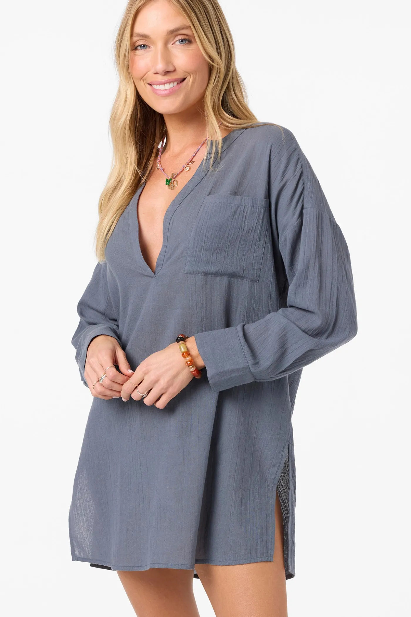 Belizin Long Sleeve Cover-Up Dress