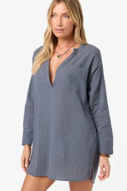 Belizin Long Sleeve Cover-Up Dress