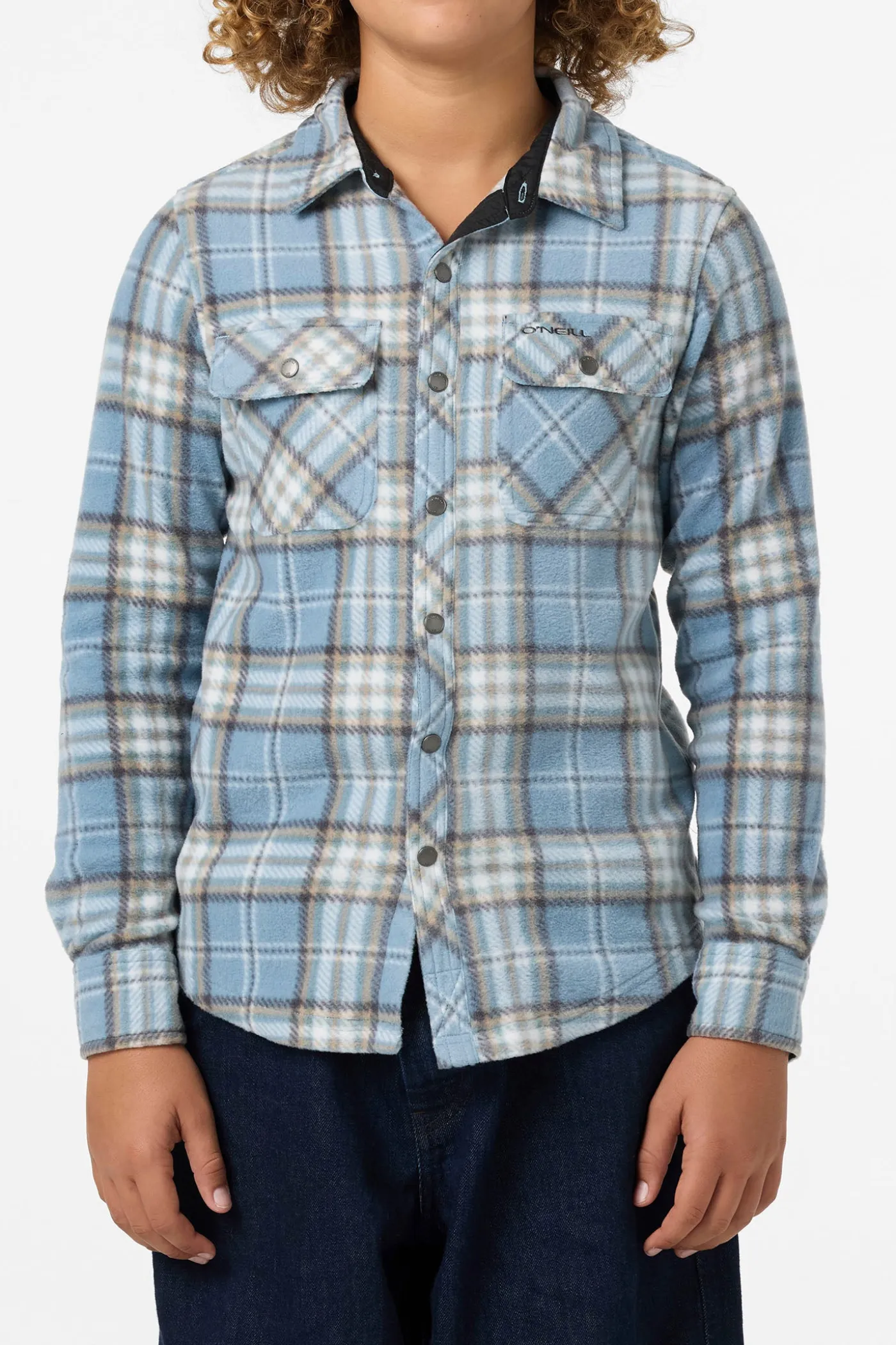 Boy's Glacier Plaid Superfleece Long Sleeve Shirt