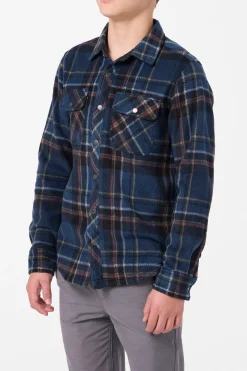 Boy's Glacier Plaid Superfleece Long Sleeve Shirt