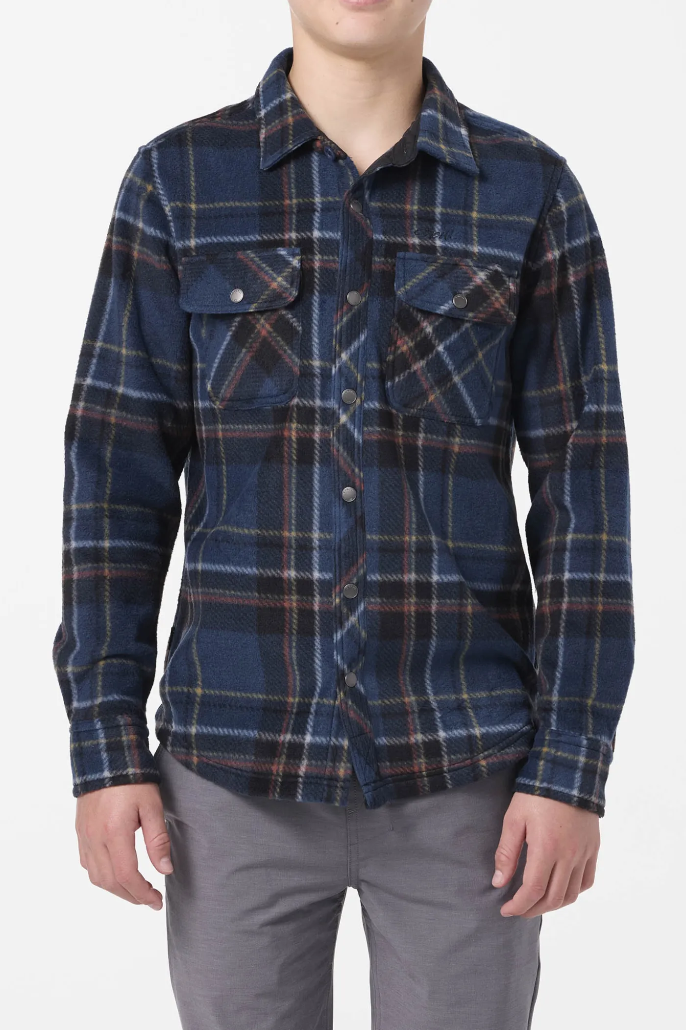 Boy's Glacier Plaid Superfleece Long Sleeve Shirt