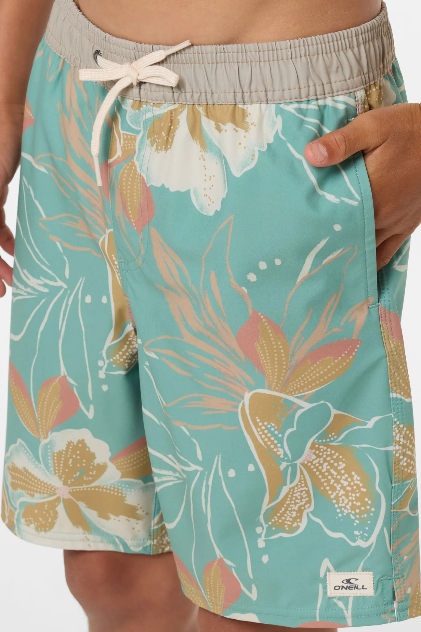 Boy's Hermosa Elastic Waist Lined 16" Swim Trunks