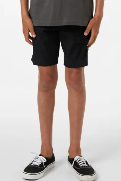 Boy's Reserve Light Check Elastic Waist 16" Hybrid Shorts
