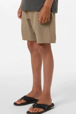 Boy's Reserve Light Check Elastic Waist 16" Hybrid Shorts