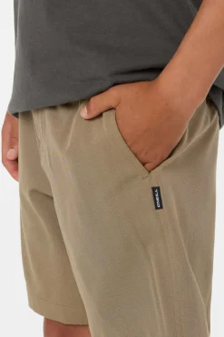 Boy's Reserve Light Check Elastic Waist 16" Hybrid Shorts