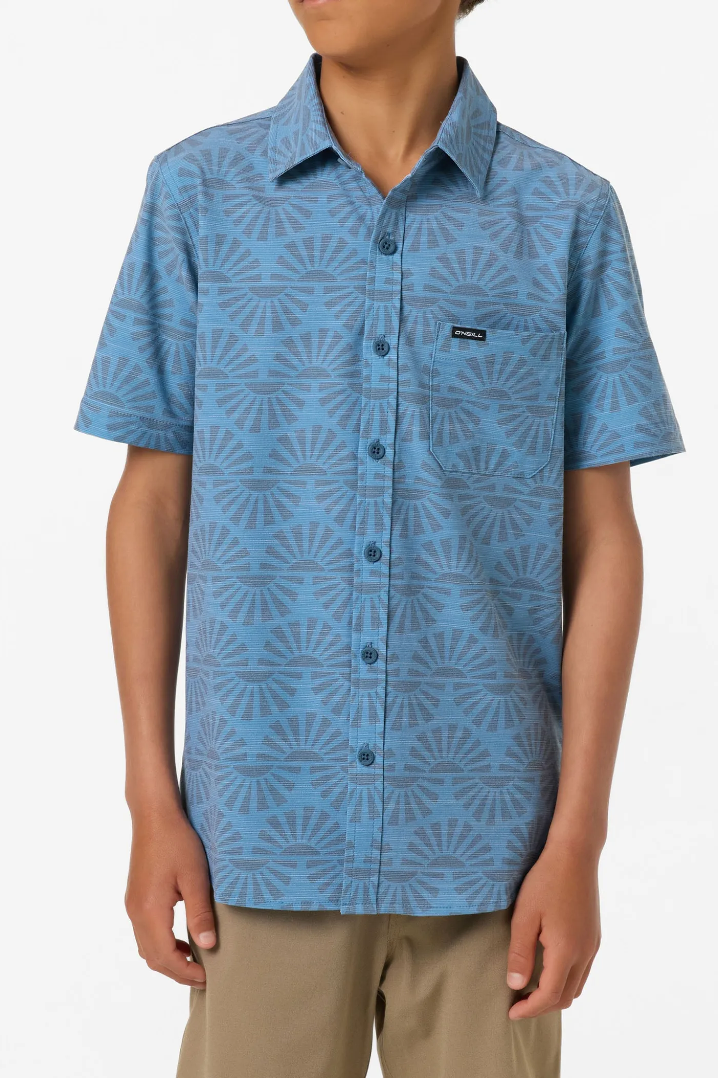 Boy's UPF Slub Standard Woven Shirt