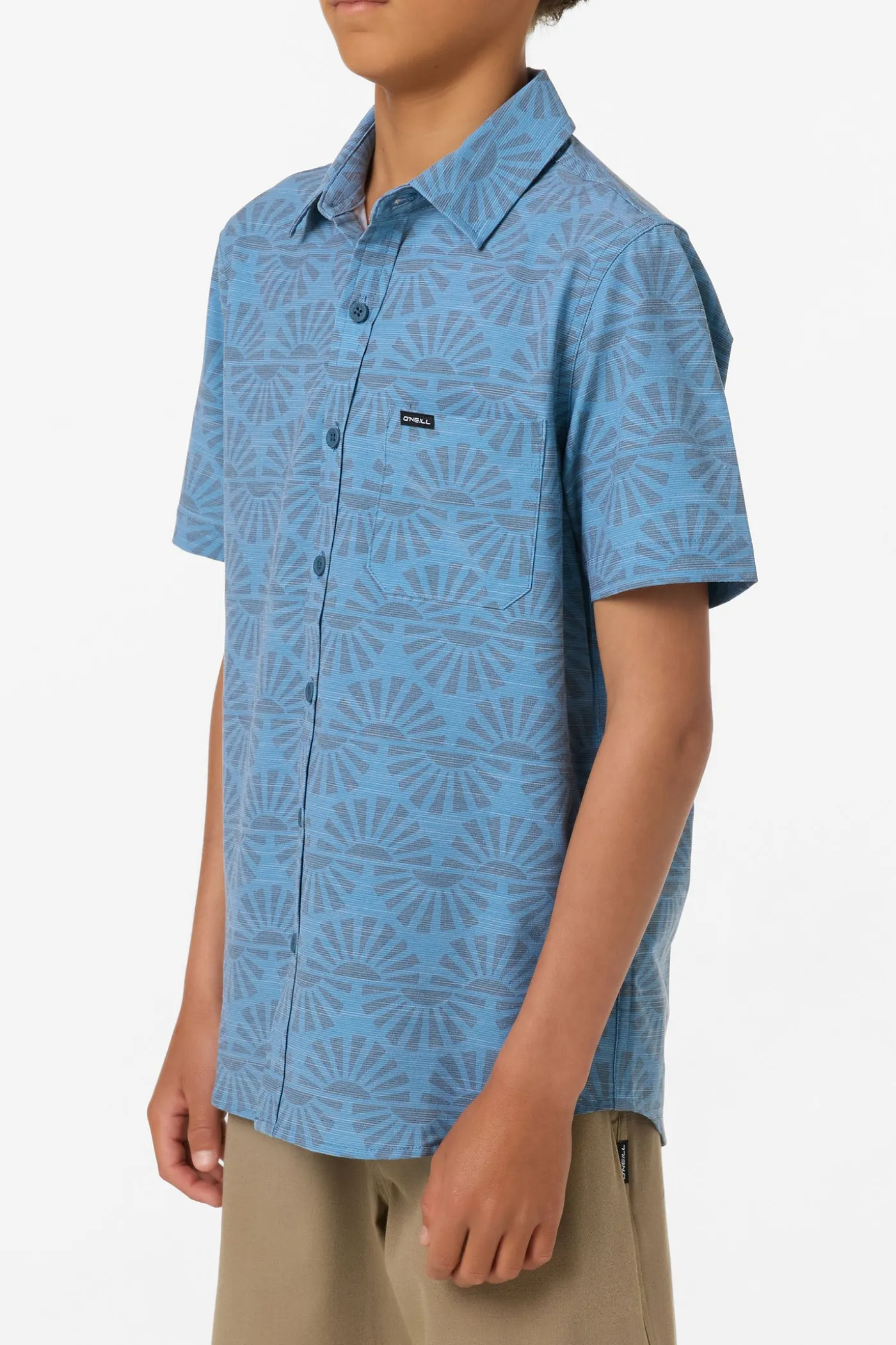 Boy's UPF Slub Standard Woven Shirt