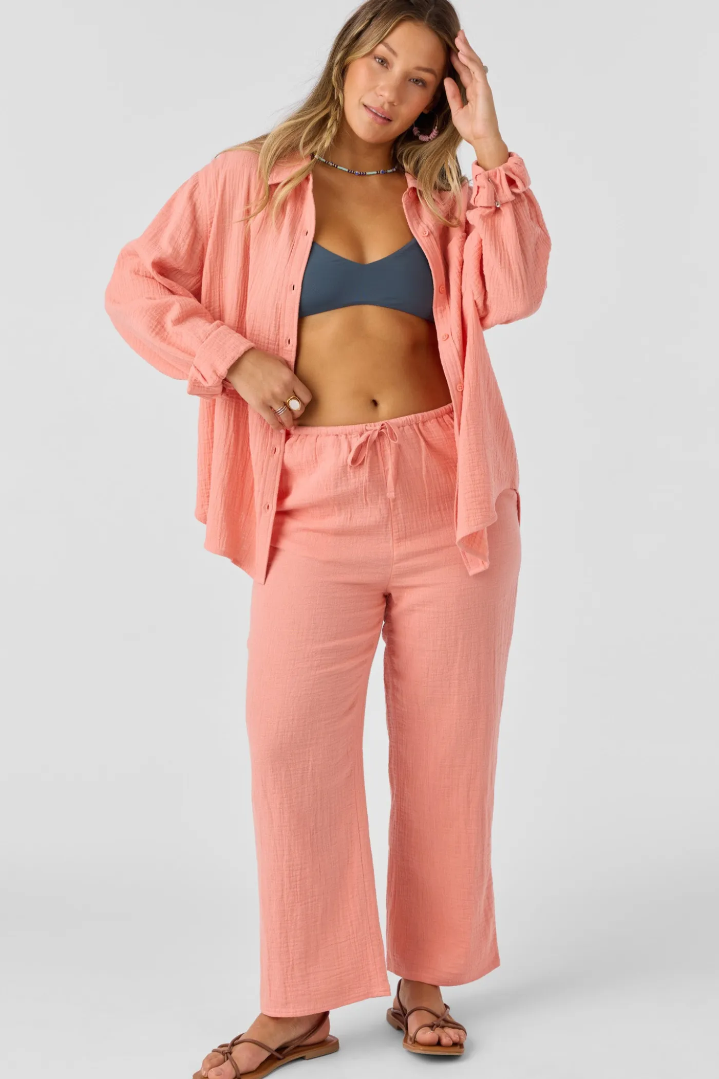 Brenda Crinkle Double Gauze Beach Pants