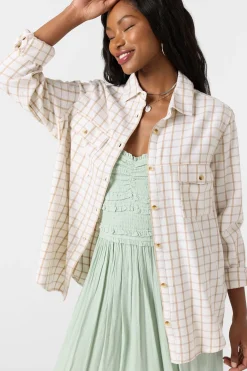 Brooks Flannel Long Sleeve Top