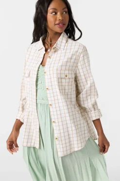 Brooks Flannel Long Sleeve Top