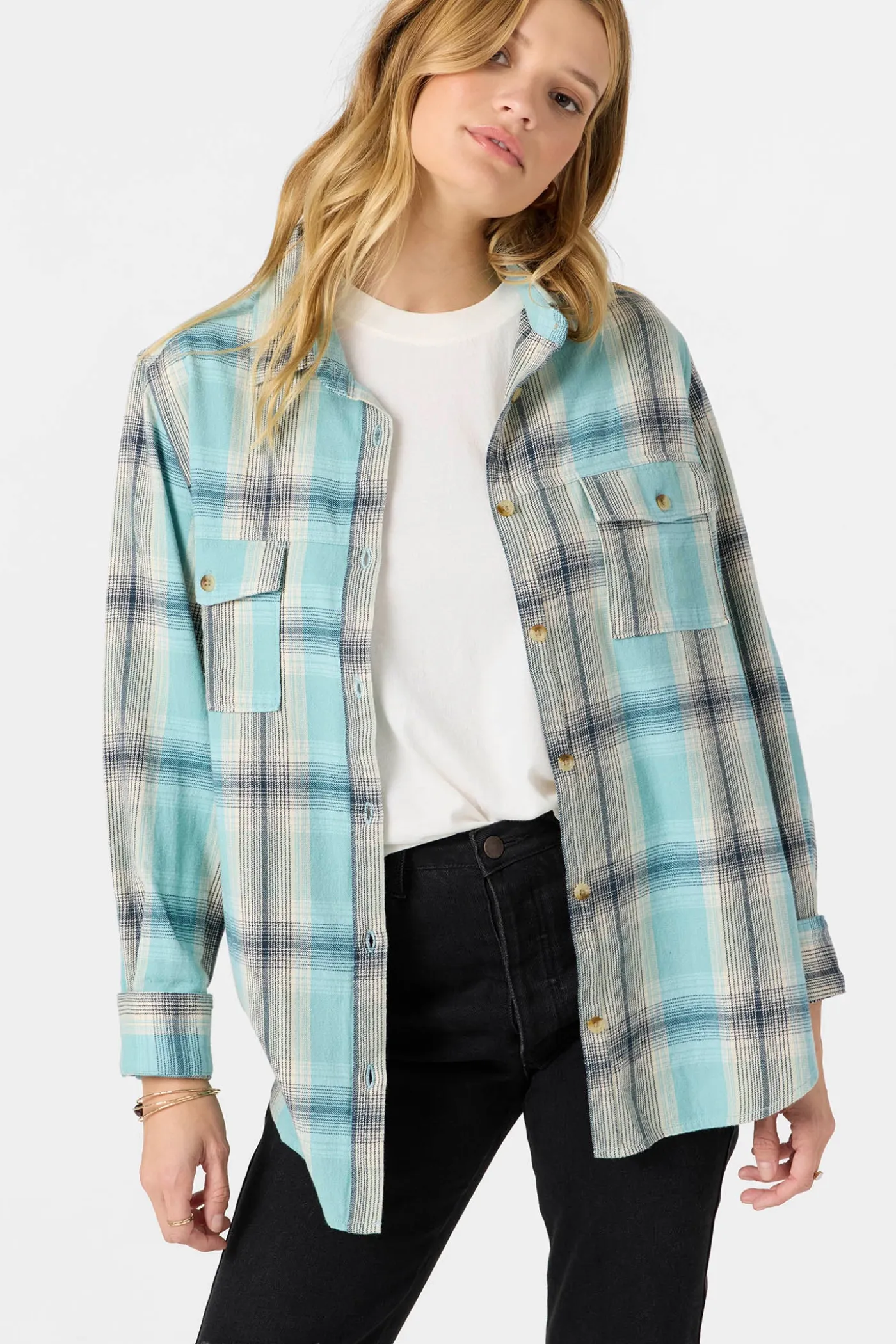Brooks Flannel Long Sleeve Top