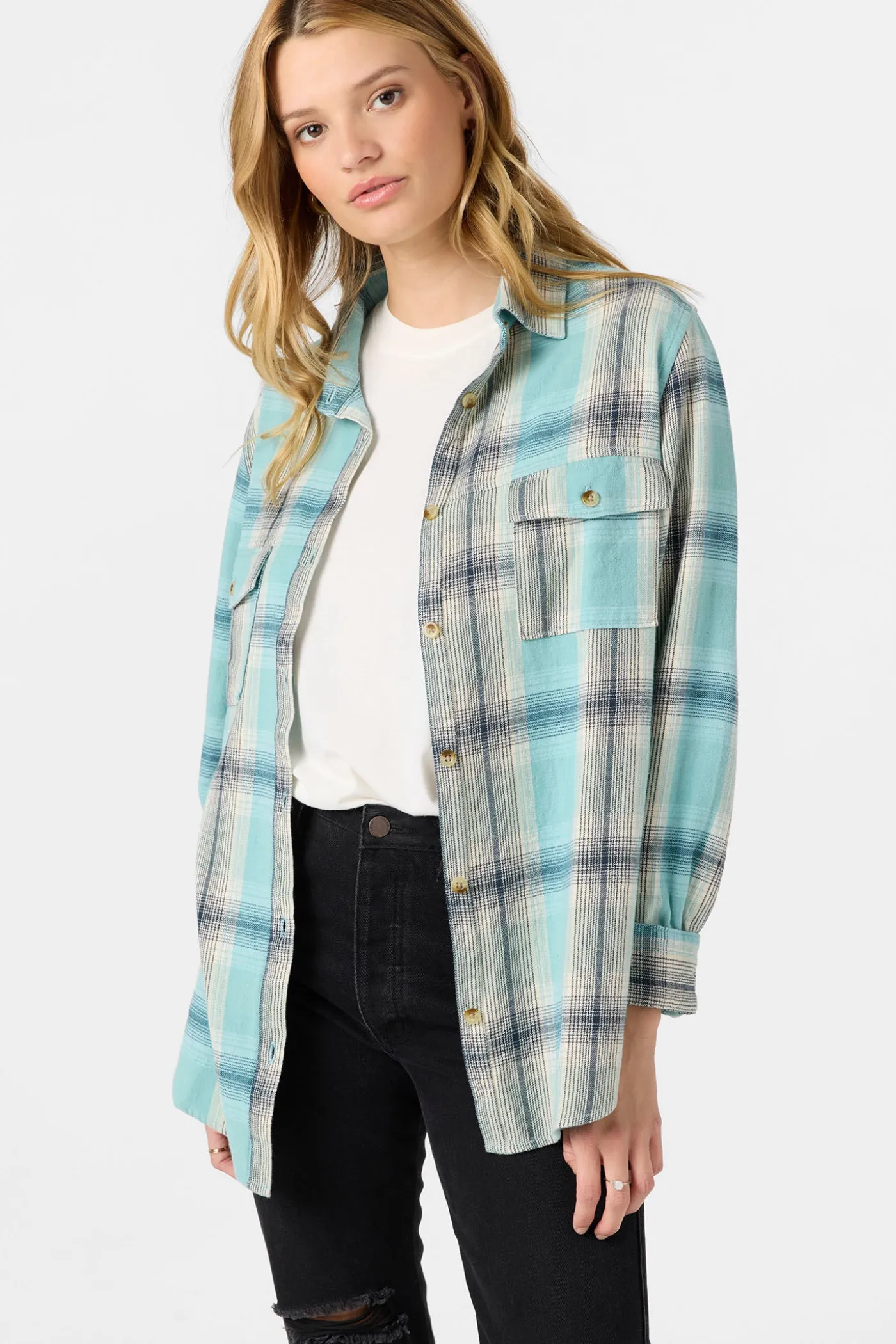 Brooks Flannel Long Sleeve Top