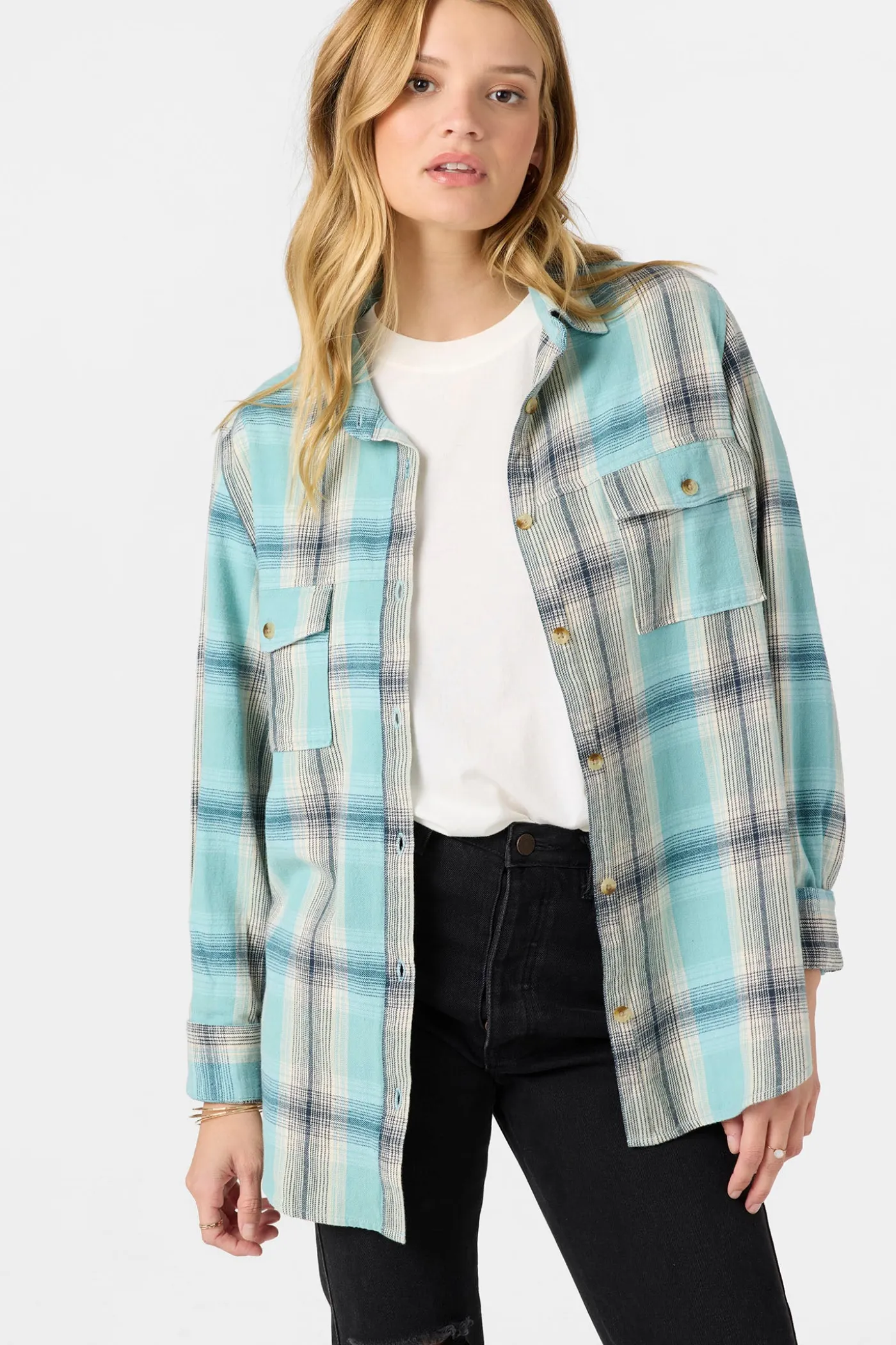 Brooks Flannel Long Sleeve Top