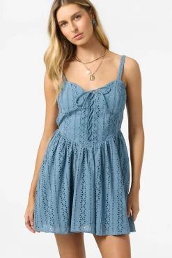 Camden Embroidered Mini Dress