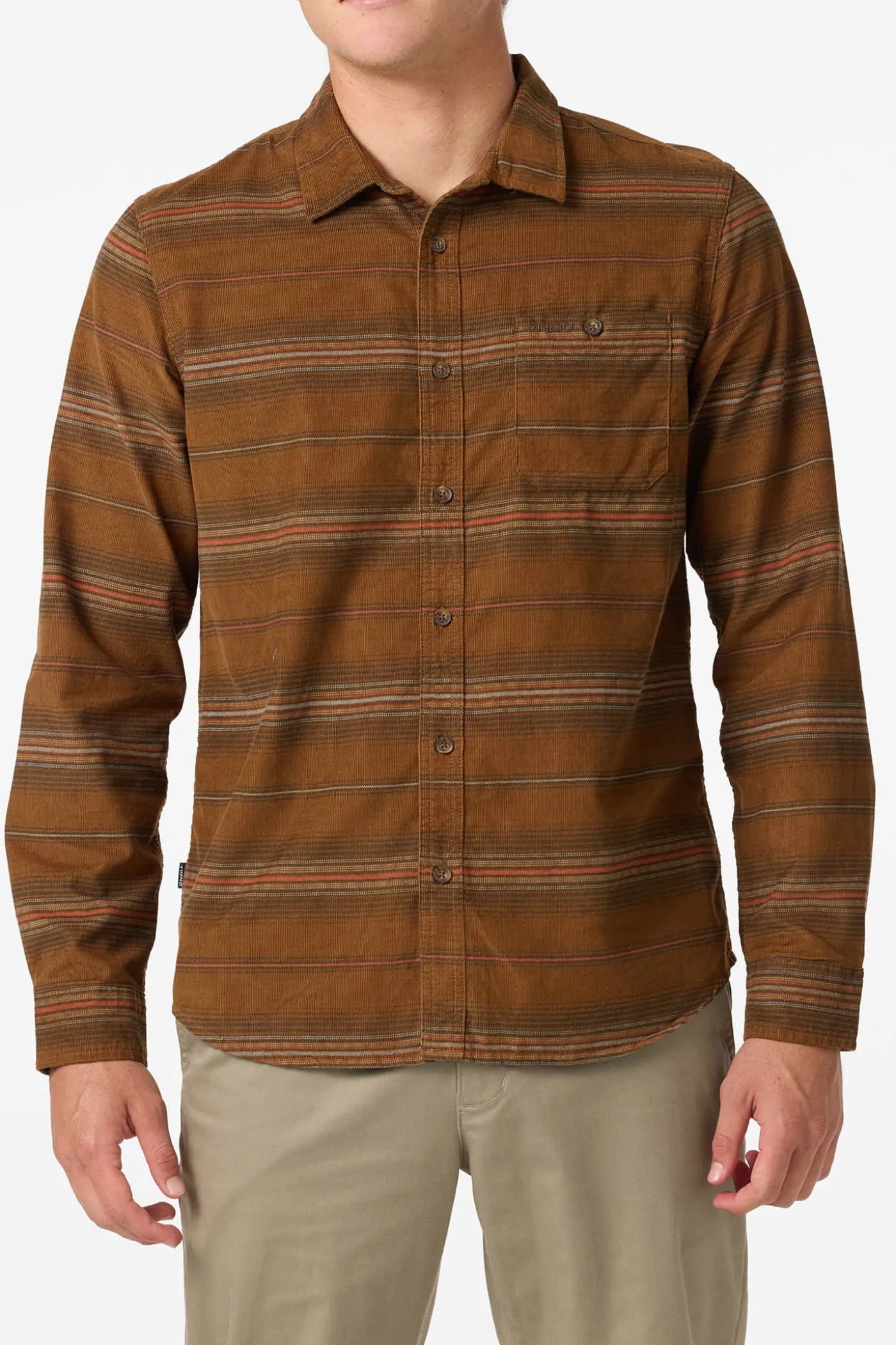 Caruso Stripe Cord Standard Fit Long Sleeve Shirt