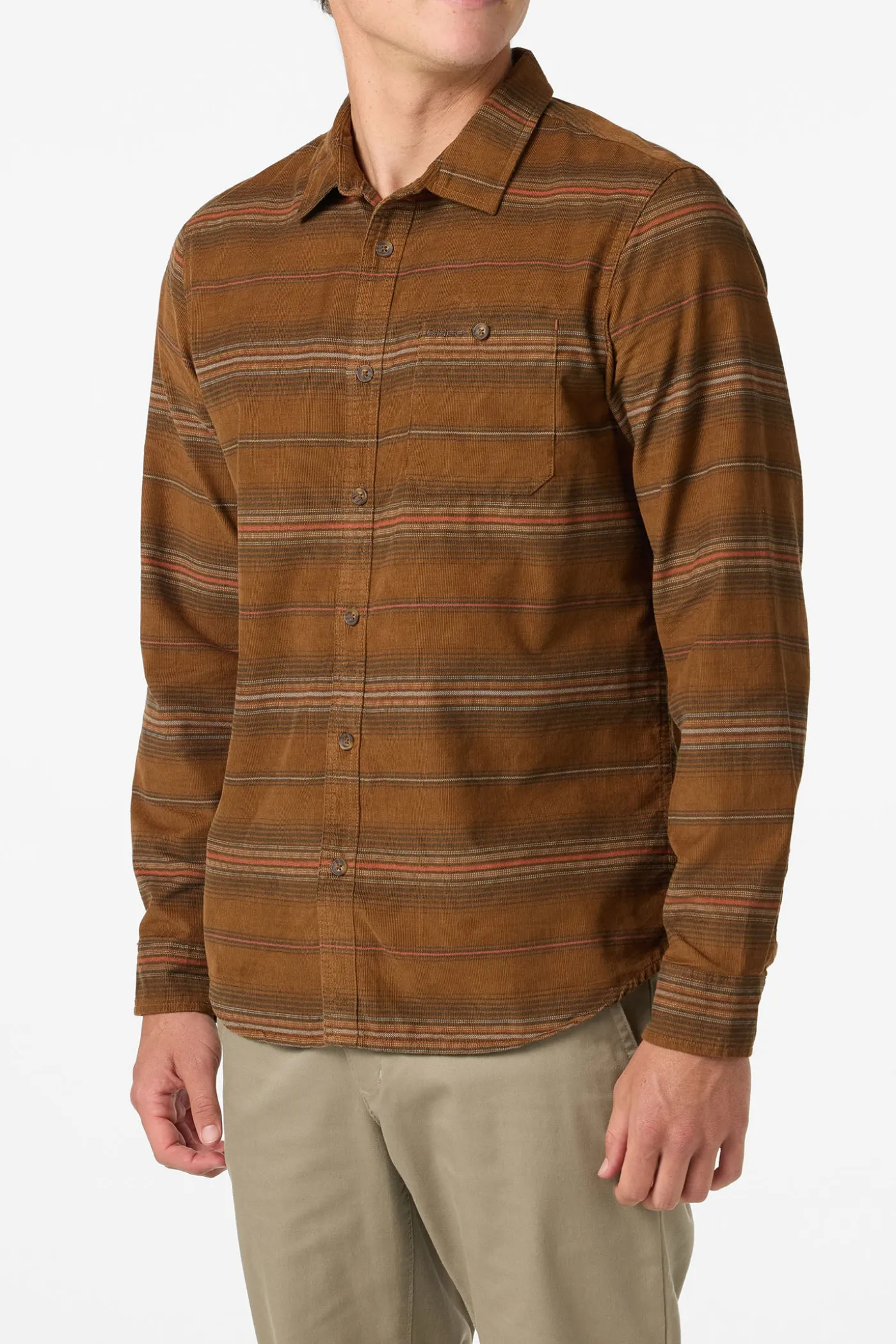 Caruso Stripe Cord Standard Fit Long Sleeve Shirt