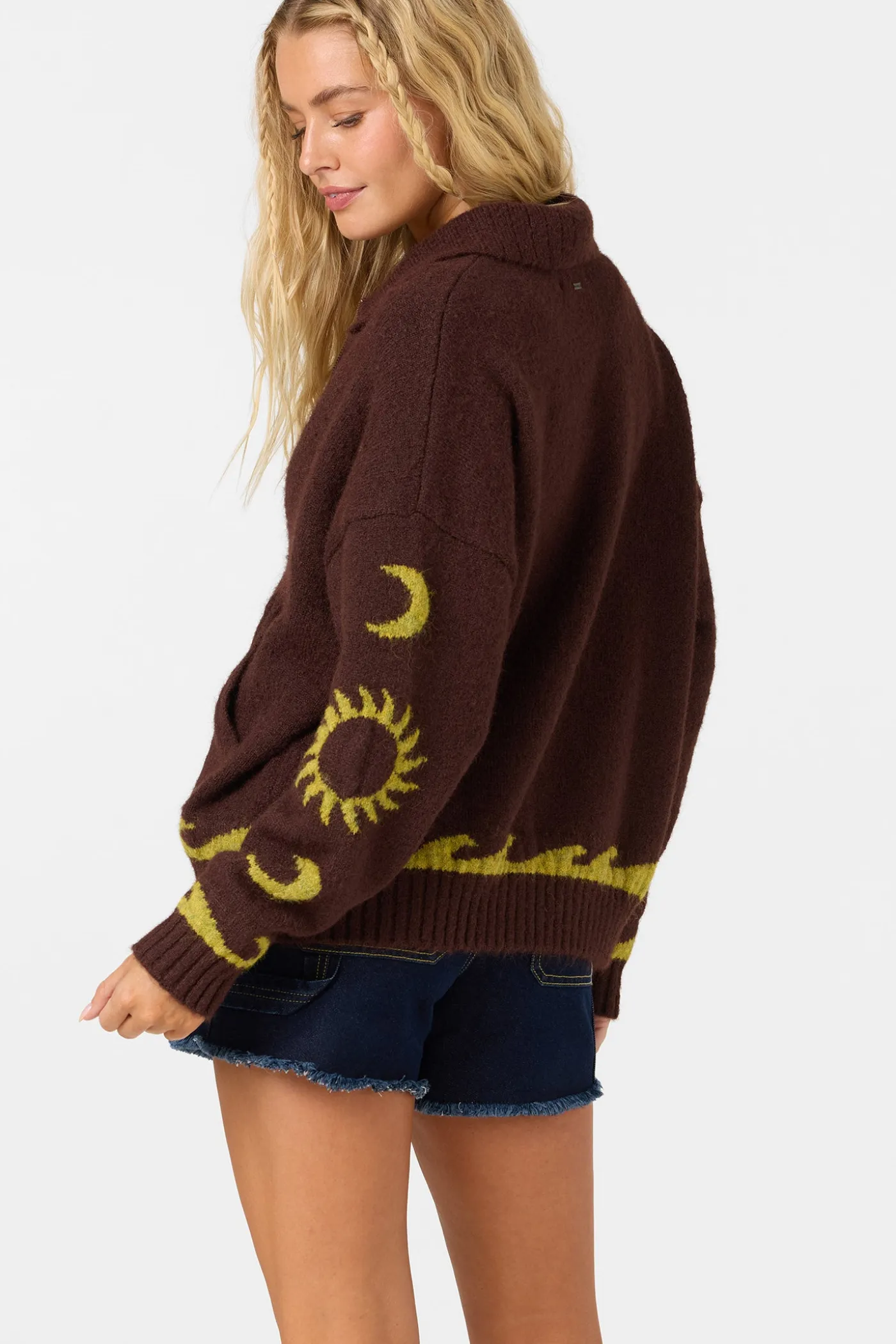 Corrine Zip Up Long Sleeve Sweater