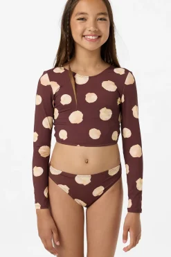 Girl's Camila Shell Long Sleeve Crop Top Set