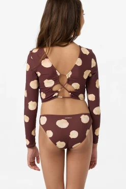 Girl's Camila Shell Long Sleeve Crop Top Set