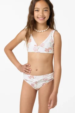 Girl's Ivy Floral Fixed Tri Swim Set