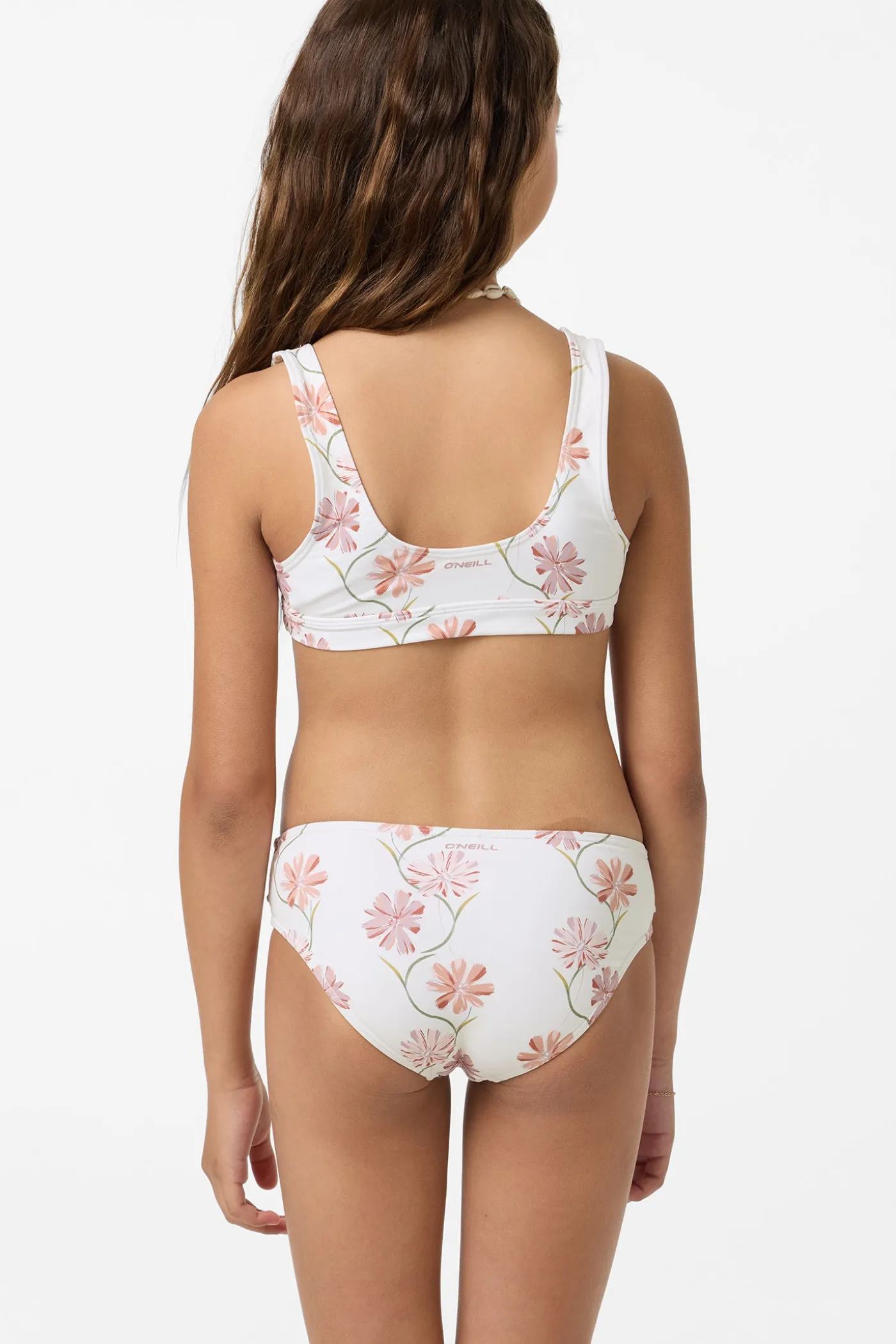 Girl's Ivy Floral Fixed Tri Swim Set