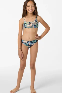 Girl's Mermaid Floral Hanky Swim Set