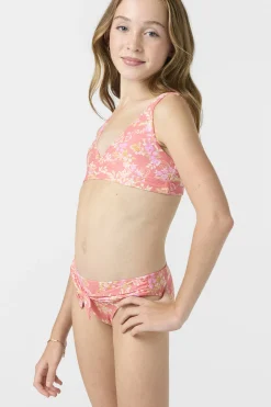 Girl's Nayomi Floral Fixed Tri Top Set