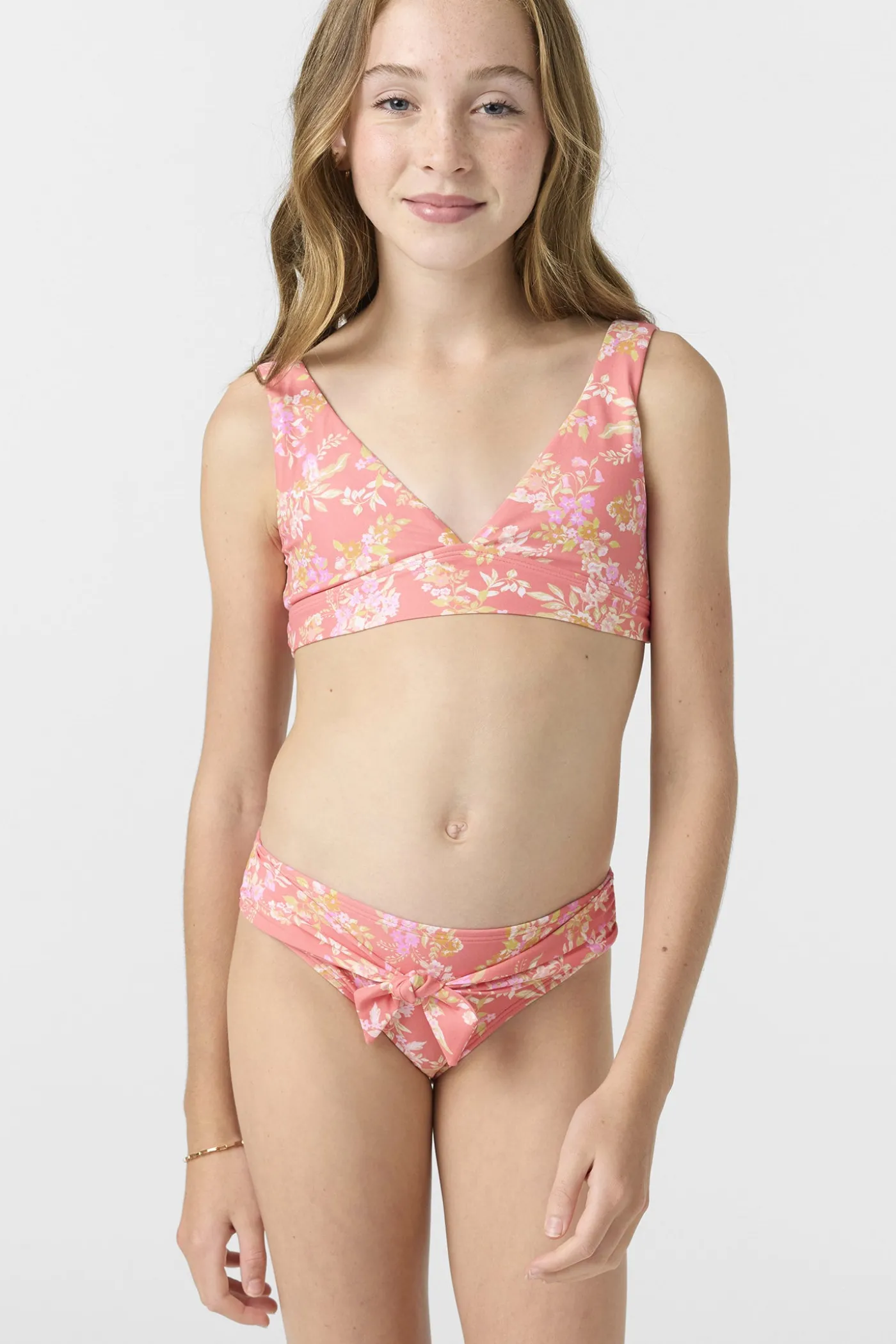 Girl's Nayomi Floral Fixed Tri Top Set