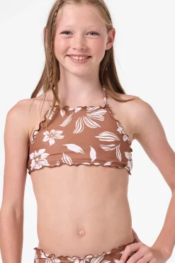 Girl's Nomad Floral Ruffle Edge High Neck Set