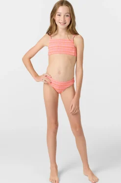 Girl's Paradise Plaid Square Neck Bralette Top Set