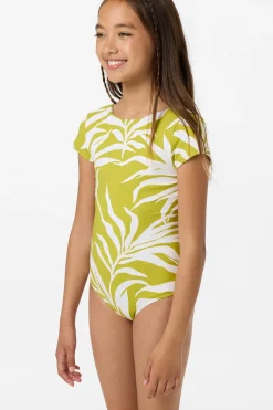 Girl's Skylar Palm Tie Back Surf Suit