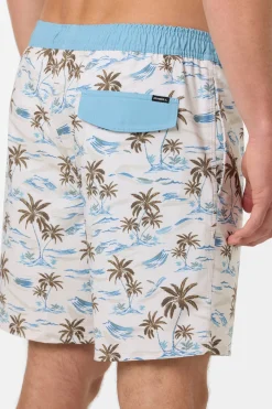 Hermosa Elastic Waist Lined 17" Swim Trunks