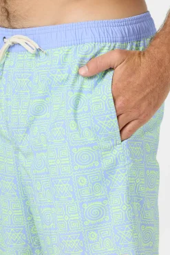 Hermosa Elastic Waist Lined 17" Swim Trunks