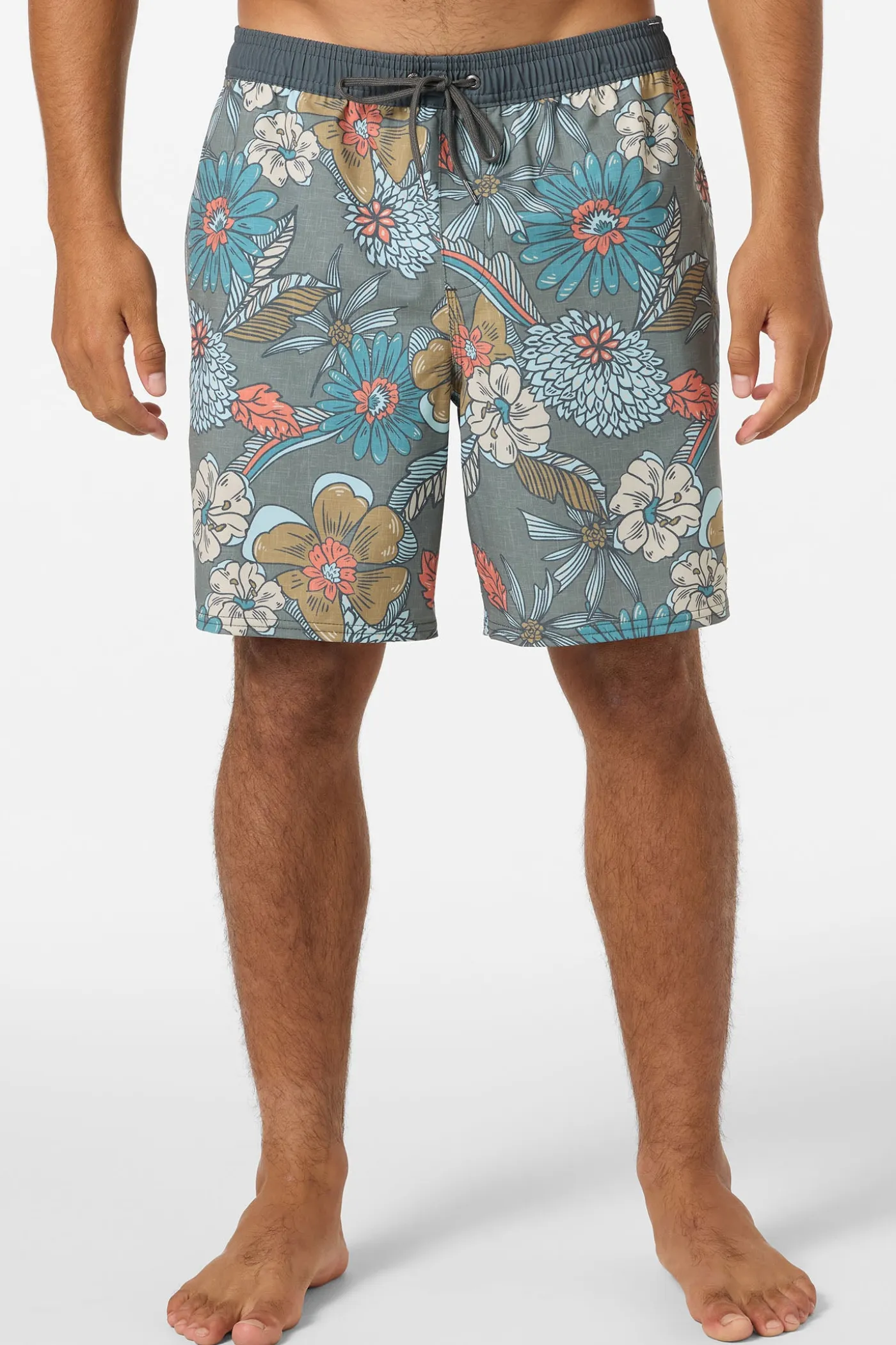 Hermosa Elastic Waist Lined 17" Swim Trunks