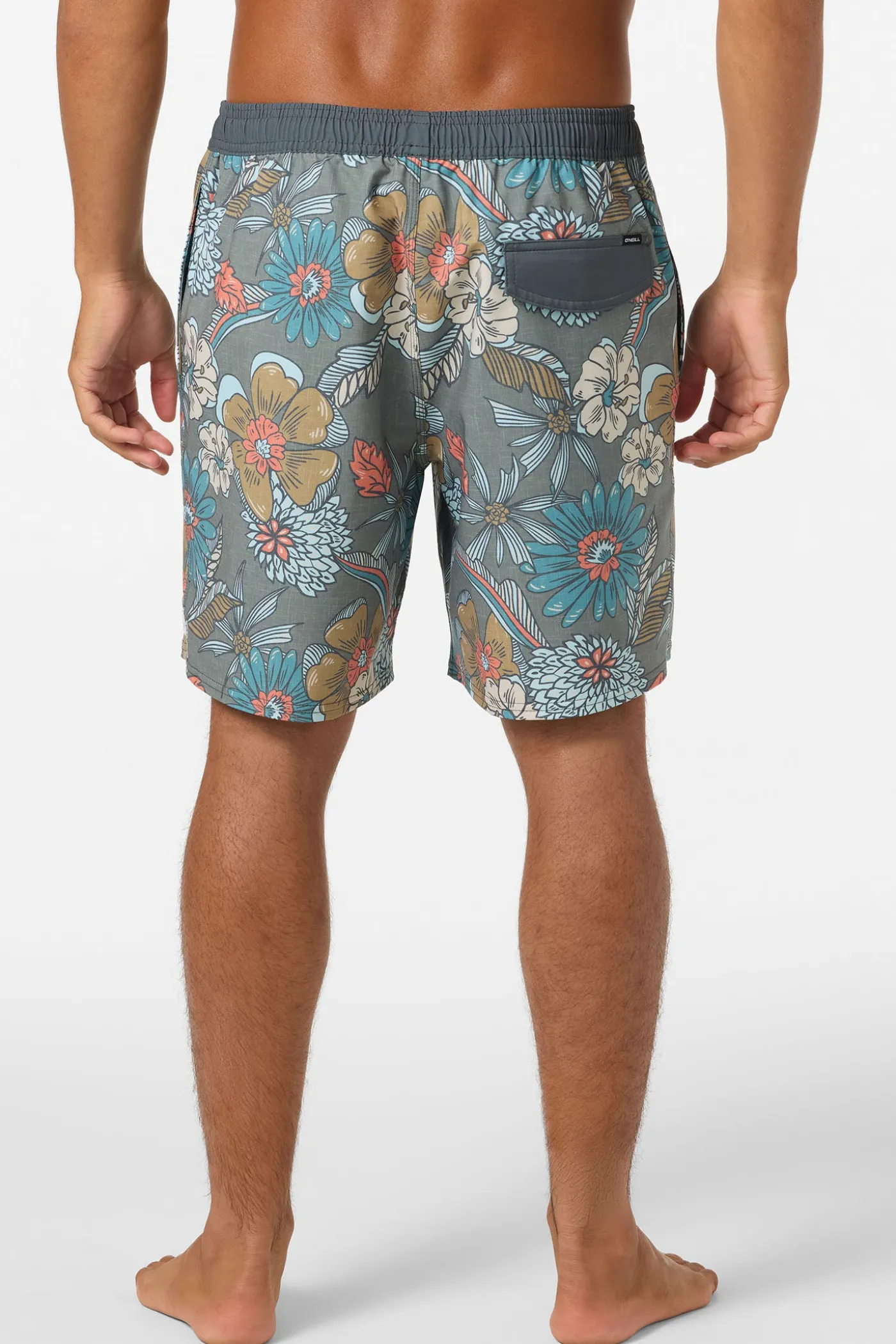 Hermosa Elastic Waist Lined 17" Swim Trunks