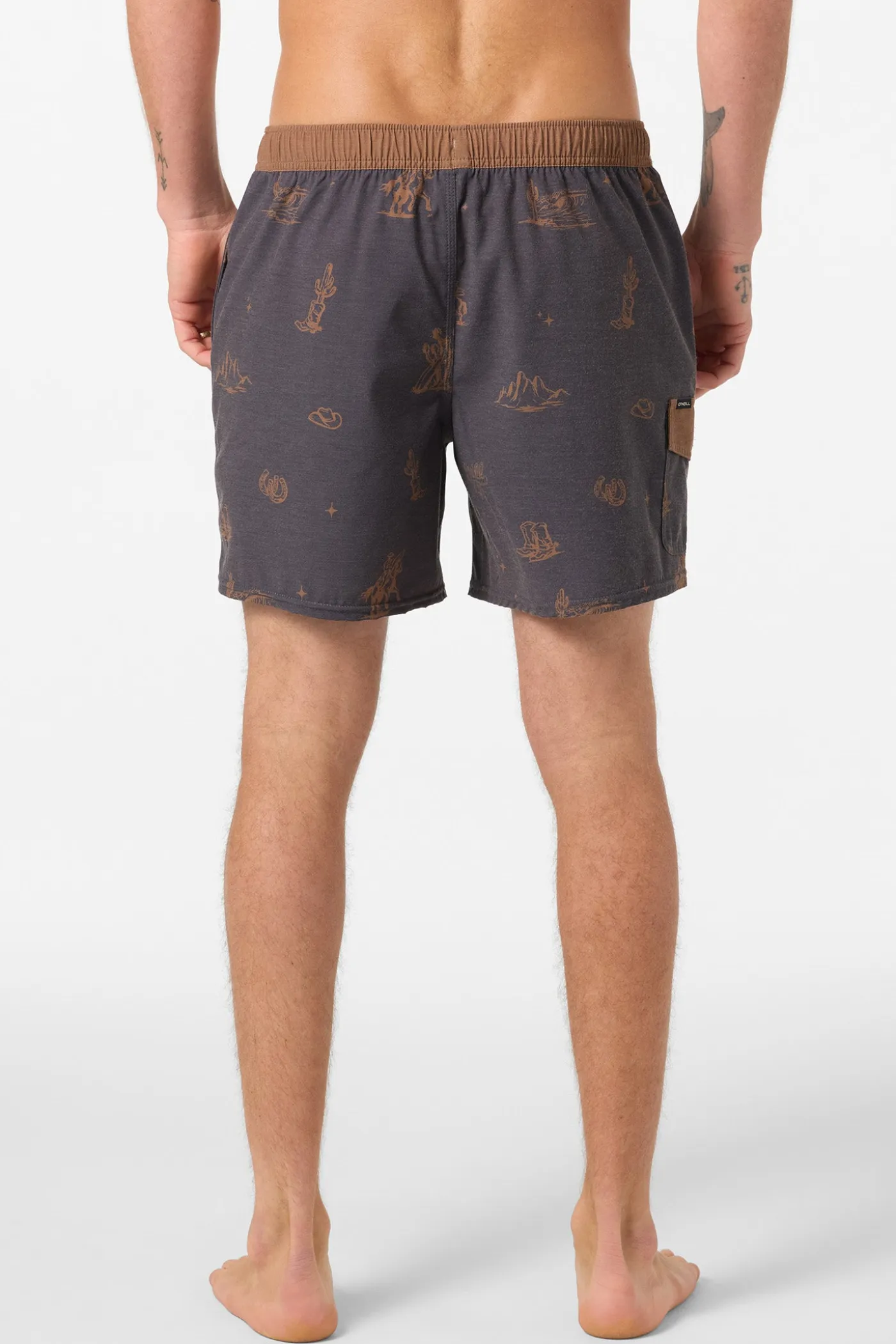 Hermosa Retro 17" Elastic Waist Swim Trunks