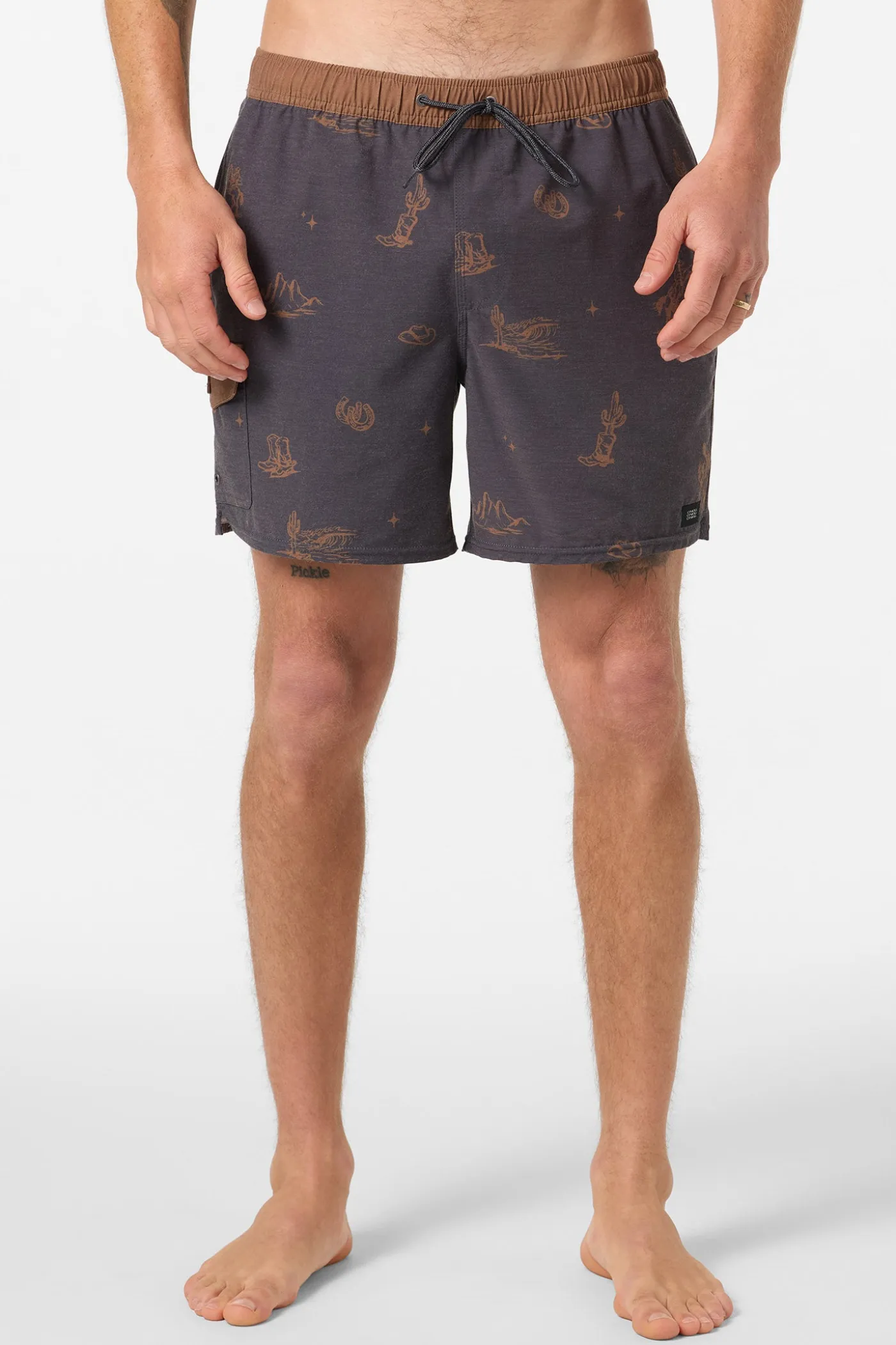 Hermosa Retro 17" Elastic Waist Swim Trunks