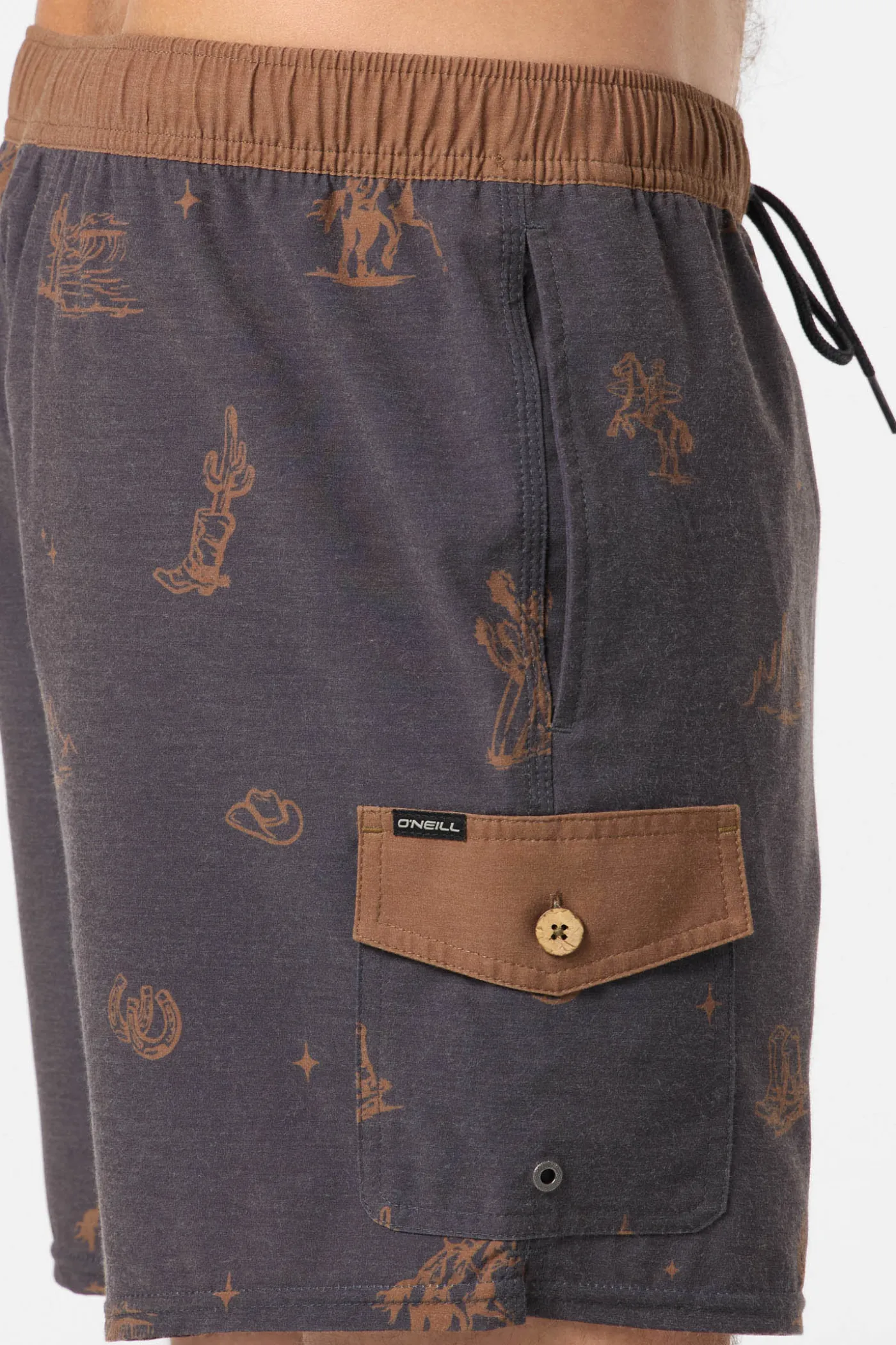 Hermosa Retro 17" Elastic Waist Swim Trunks