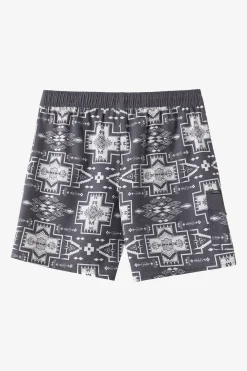 Hermosa Retro 17" Elastic Waist Trunk Swim Trunks