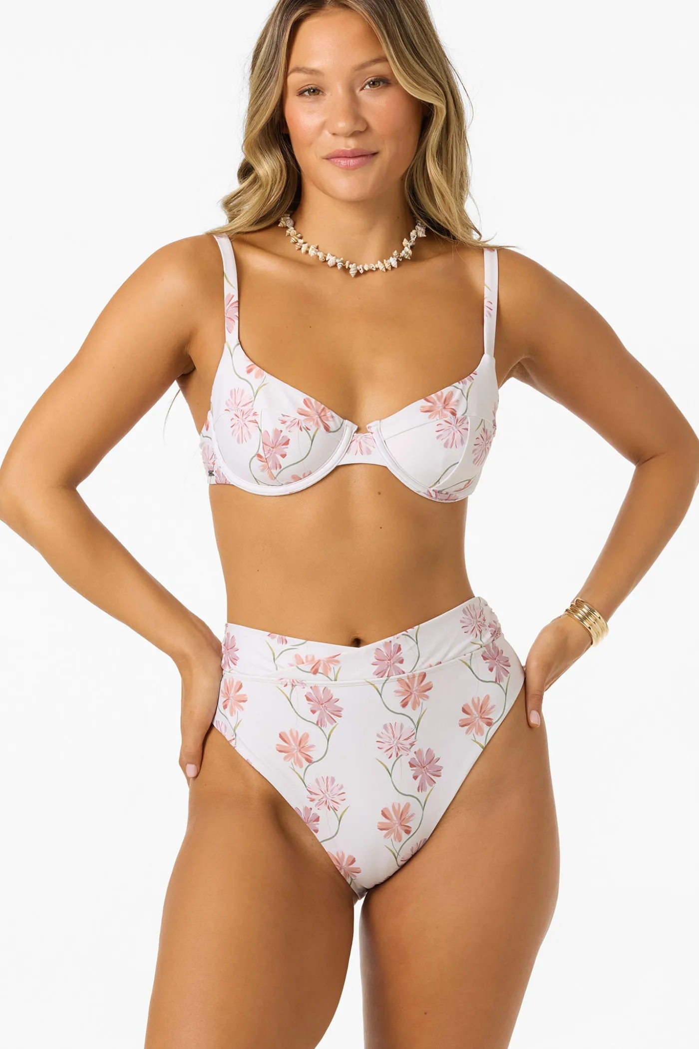 Ivy Floral Seashell Bra Top