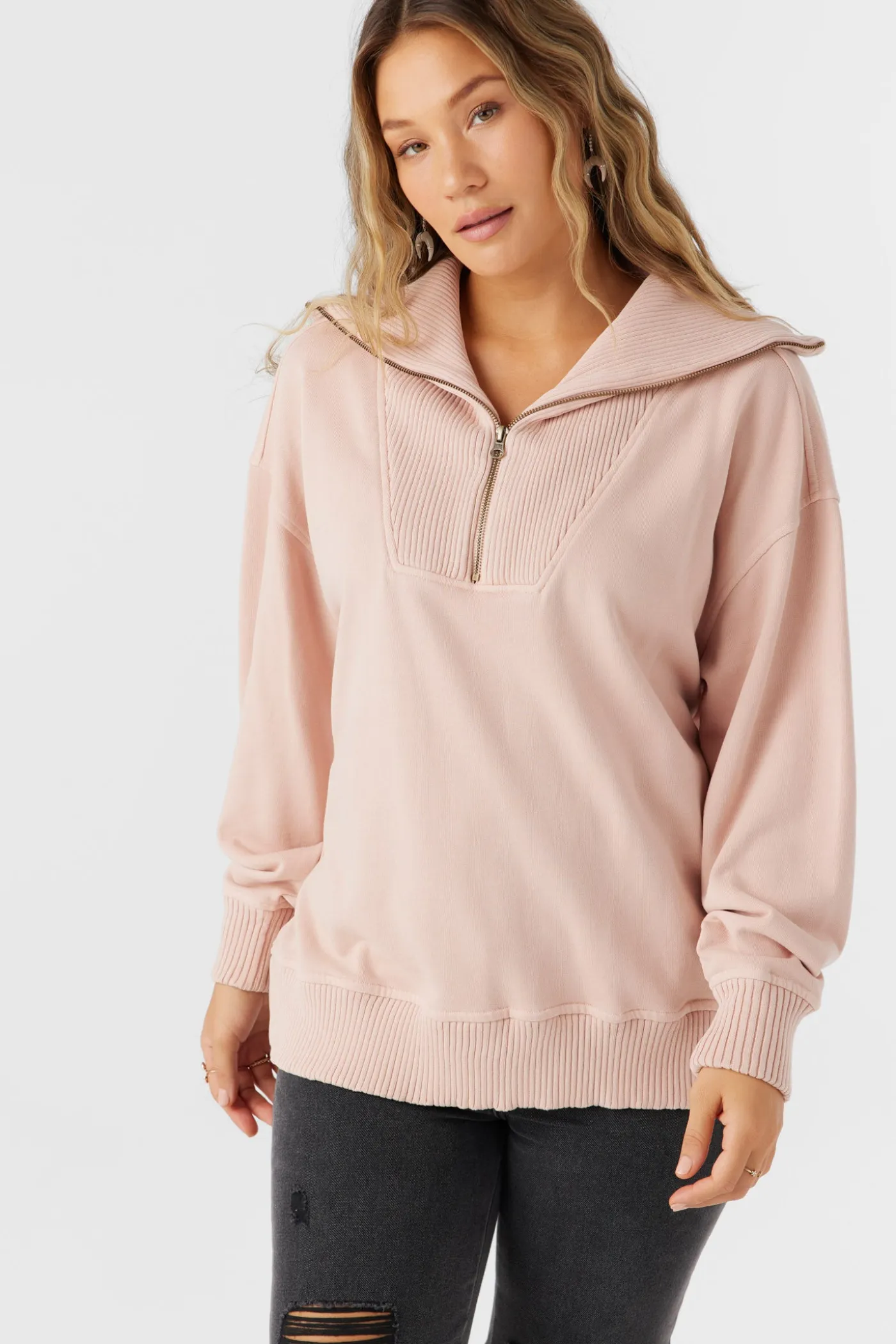 Karma French Terry Half Zip Pullover