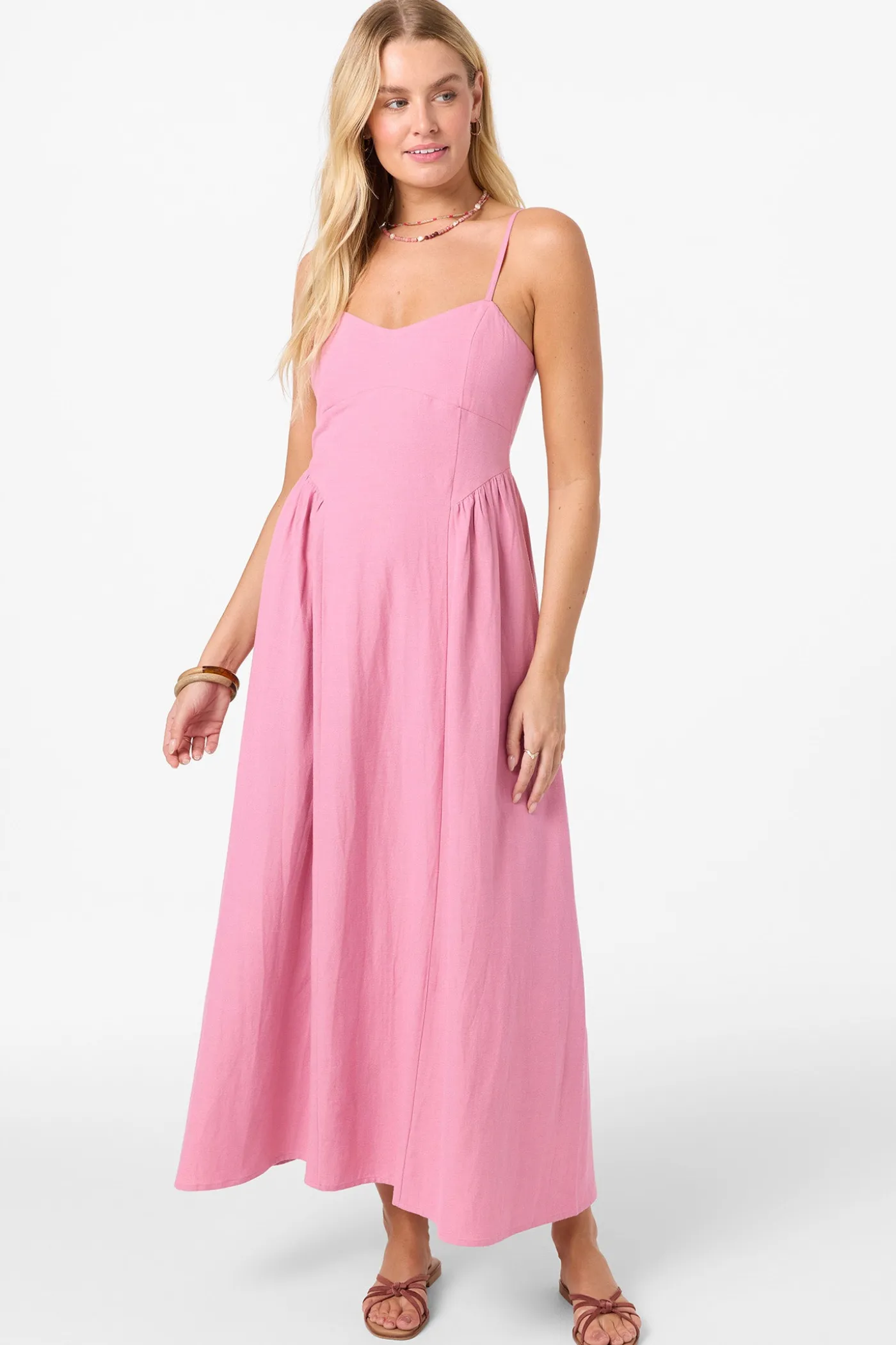 Linden Solid Dress Midi Dress