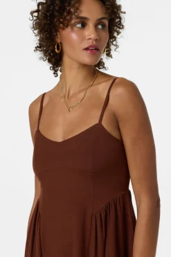 Linden Solid Midi Dress