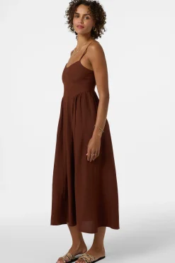 Linden Solid Midi Dress