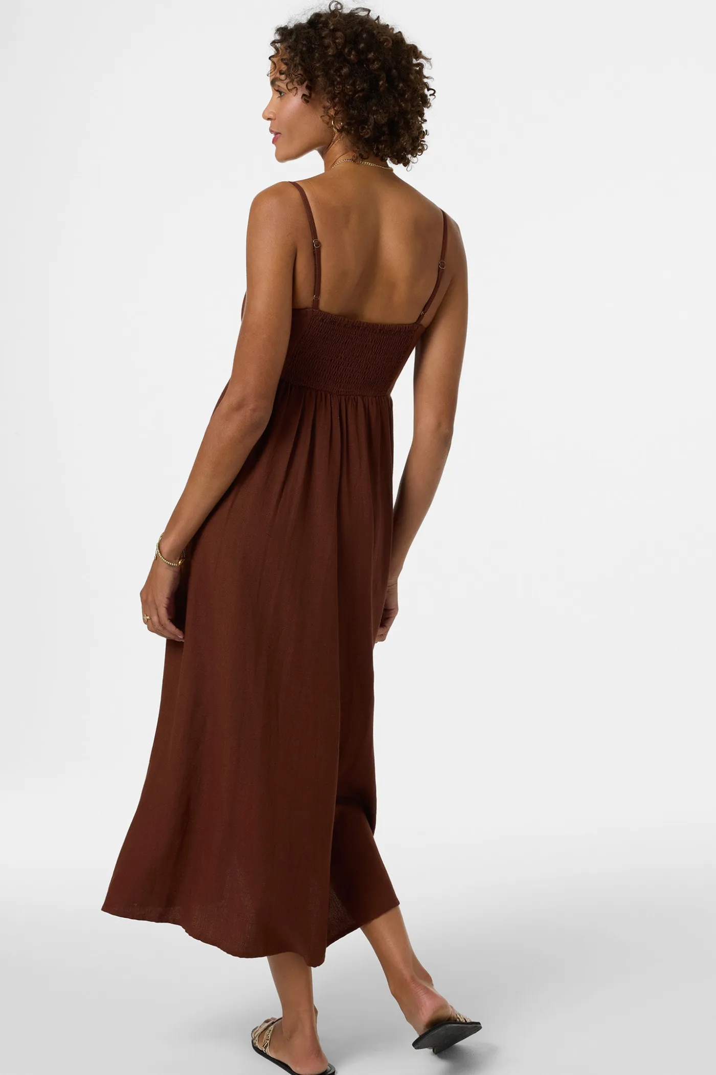 Linden Solid Midi Dress